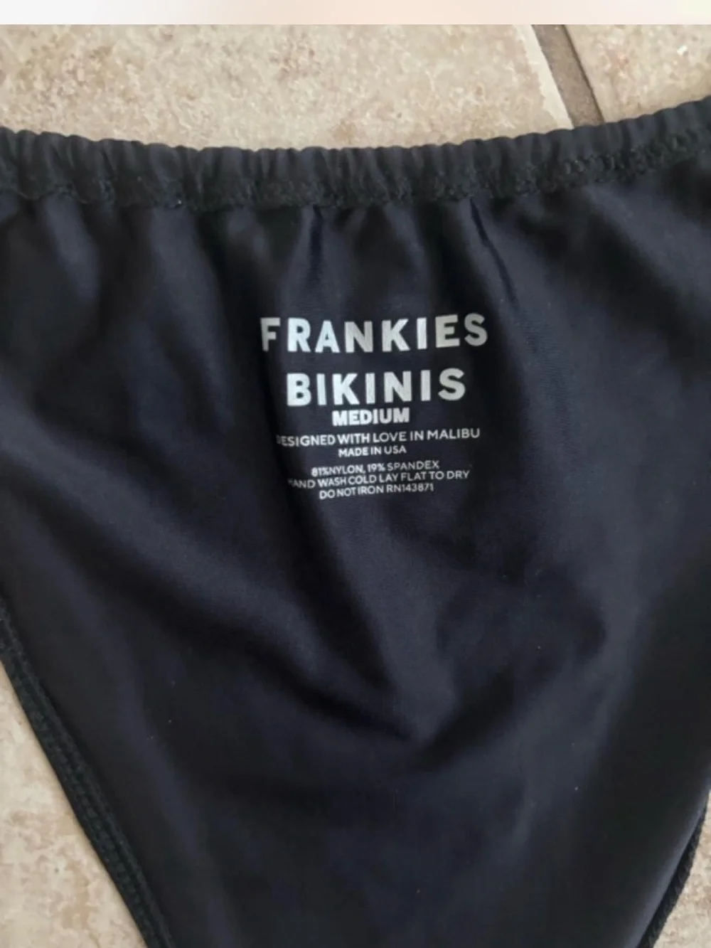 Frankie's Bikinis Black High-Leg One-Piece with Waist Tie